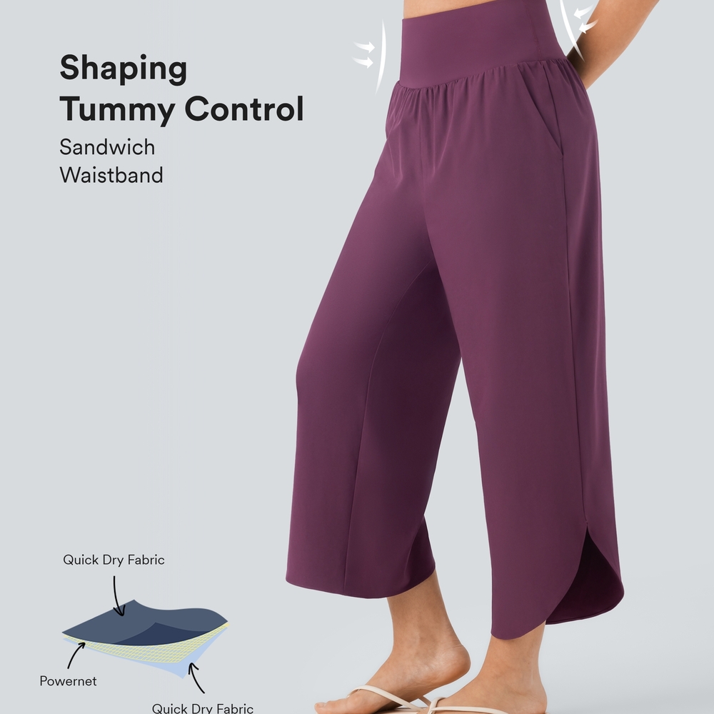 HALARA Women's Wide Leg Pants in Purple
